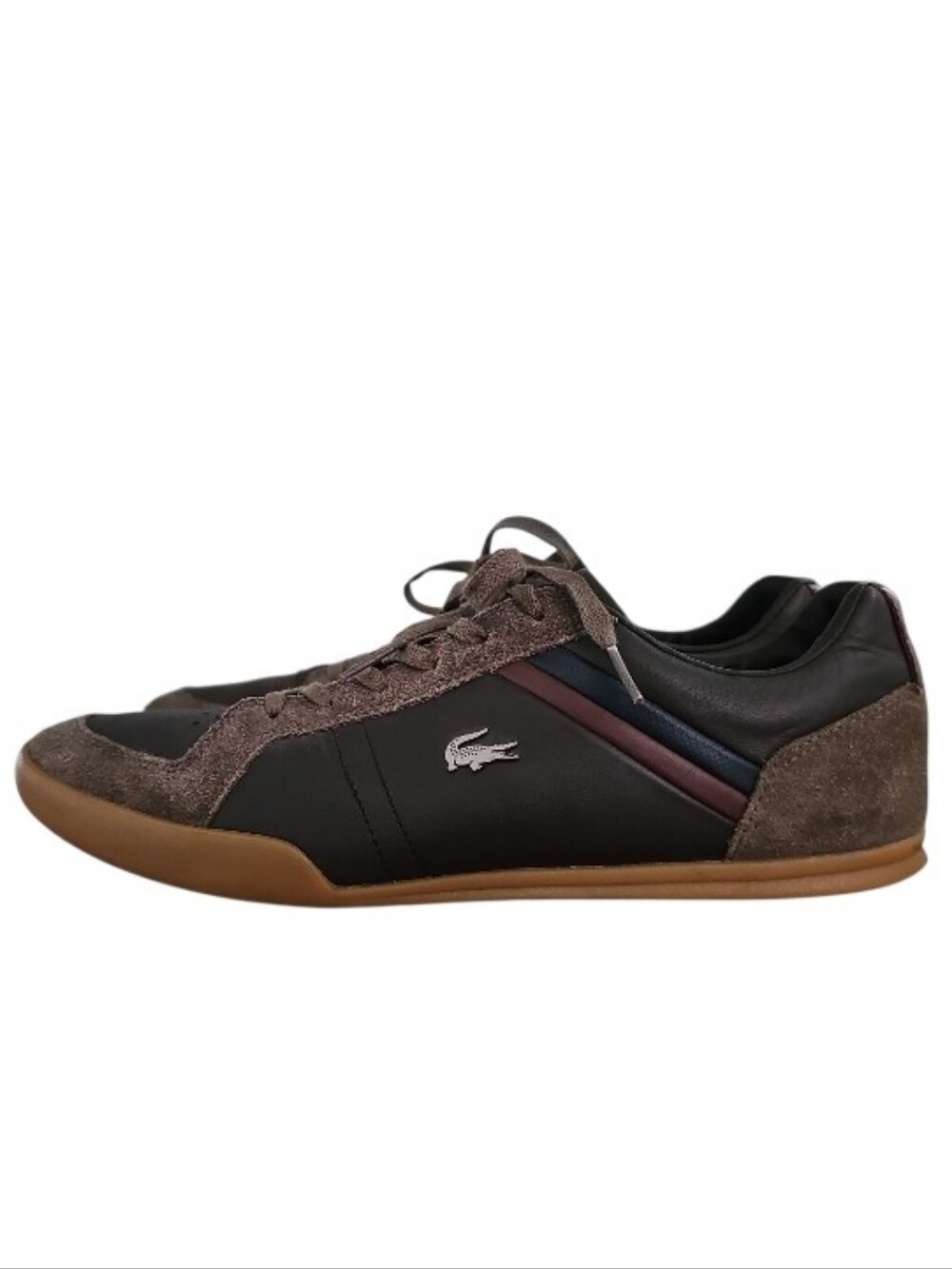 Lacoste Figuera 3 SRM Sneakers Men 11.5 Brown Leather Suede Casual Shoes Retro